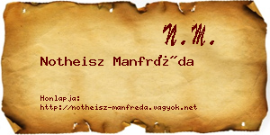 Notheisz Manfréda névjegykártya